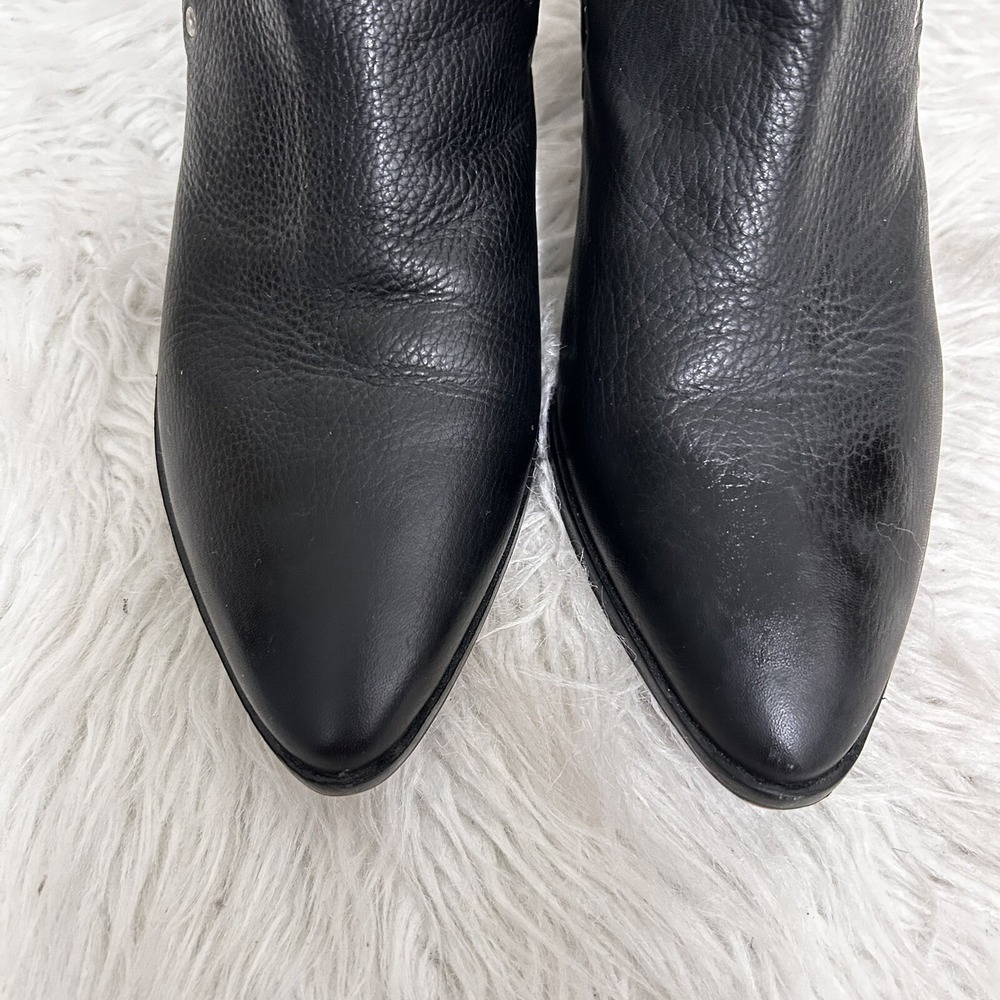 Rebecca Minkoff Annette Grommet Shootie Soft Pebble Grain Leather Slip on 9.5 M - Picture 4 of 10